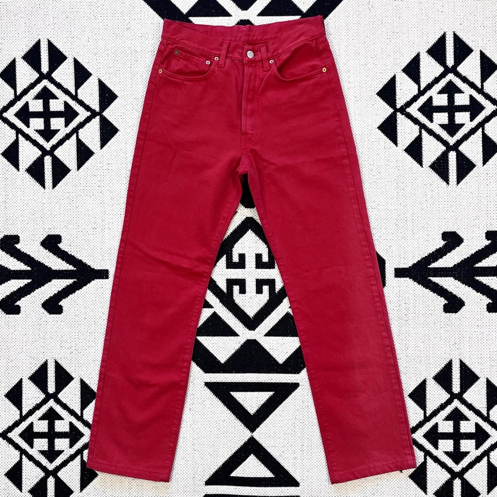 Replay Vintage M909 Straight Leg Jeans in Red Size 31 Waist